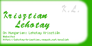krisztian lehotay business card