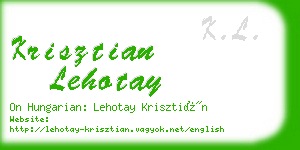 krisztian lehotay business card